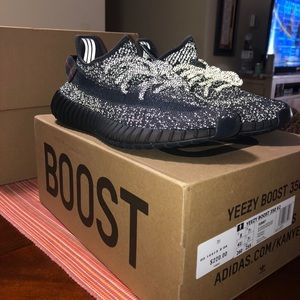 Yeezy 350 V2 black reflective